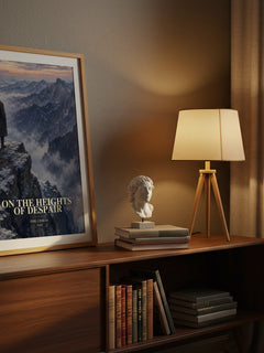 On the Heights of Despair watercolour print on bookshelf – Emil Cioran fan gift