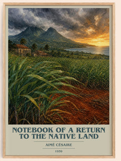 Notebook Of A Return To The Native Land book cover book poster by Aimé Césaire – framed literary art print