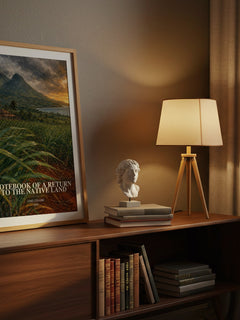 Notebook Of A Return To The Native Land watercolour print on bookshelf – Aimé Césaire fan gift