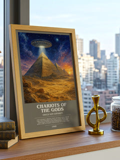 Chariots Of The Gods bookish poster colour and style options – Erich Von Däniken book art