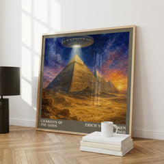 Chariots Of The Gods literary art print colour and style options – Erich Von Däniken book art
