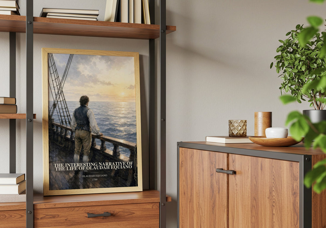 The Interesting Narrative of the Life of Olaudah Equiano book watercolour illustration paper finish options – matte satin