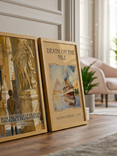 From The Mixed Up Files Of Mrs Basil E Frankweiler watercolour print framed by window – literary home decor