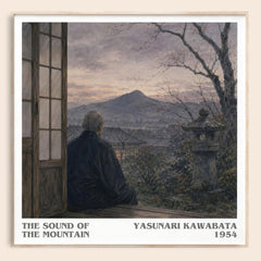 The Sound of the Mountain literary book poster by Yasunari Kawabata – framed literary art print