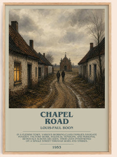 Chapel Road bookish book poster by Louis-Paul Boon – framed literary art print