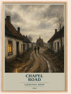 Chapel Road book cover book poster by Louis-Paul Boon – framed literary art print