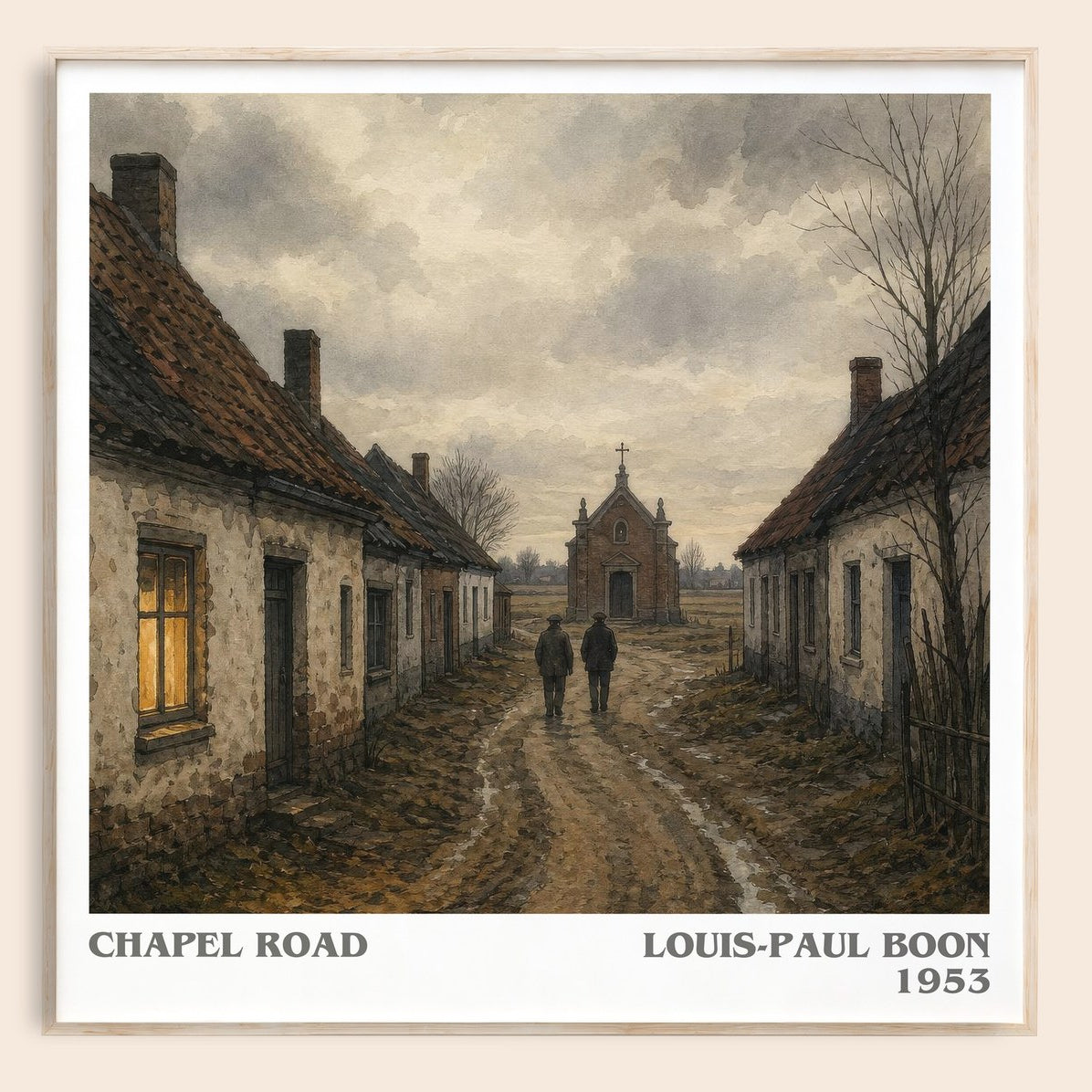 Chapel Road literary book poster by Louis-Paul Boon – framed literary art print