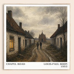 Chapel Road literary book poster by Louis-Paul Boon – framed literary art print