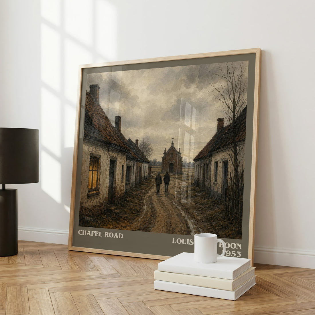 Chapel Road literary art print colour and style options – Louis-Paul Boon book art