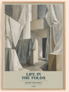 Life In The Folds book cover book poster by Henri Michaux – framed literary art print