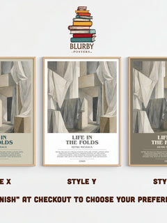 Life In The Folds bookish print framed by window – literary home decor
