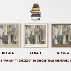 Life In The Folds literary print framed by window – literary home decor