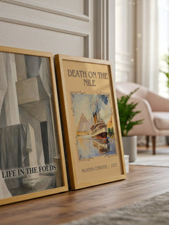 Life In The Folds watercolour print framed by window – literary home decor