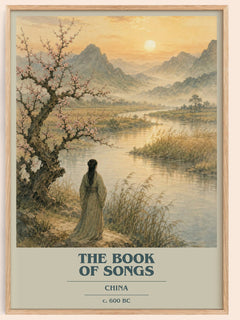 The Book of Songs book cover book poster by China – framed literary art print