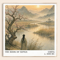 The Book of Songs literary book poster by China – framed literary art print
