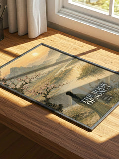 The Book of Songs watercolour book poster framed on wall – poetry wall art