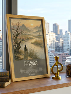 The Book of Songs bookish poster colour and style options – China book art