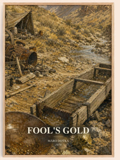 Fool's Gold watercolour book poster by Máro Doýka – framed literary art print