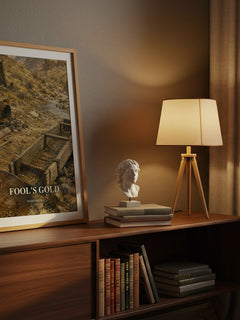 Fool's Gold watercolour print on bookshelf – Máro Doýka fan gift