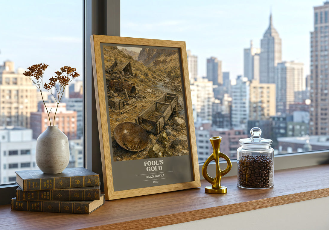 Fool's Gold book cover poster colour and style options – Máro Doýka book art