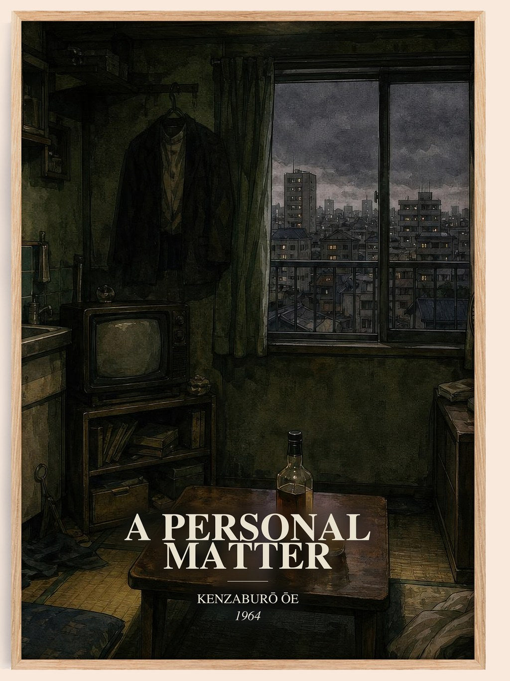 A Personal Matter watercolour book poster by Kenzaburō Ōe – framed literary art print