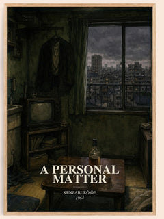 A Personal Matter watercolour book poster by Kenzaburō Ōe – framed literary art print