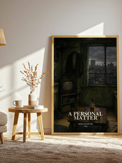 A Personal Matter watercolour print in frame leaning in hallway – literary fiction wall art