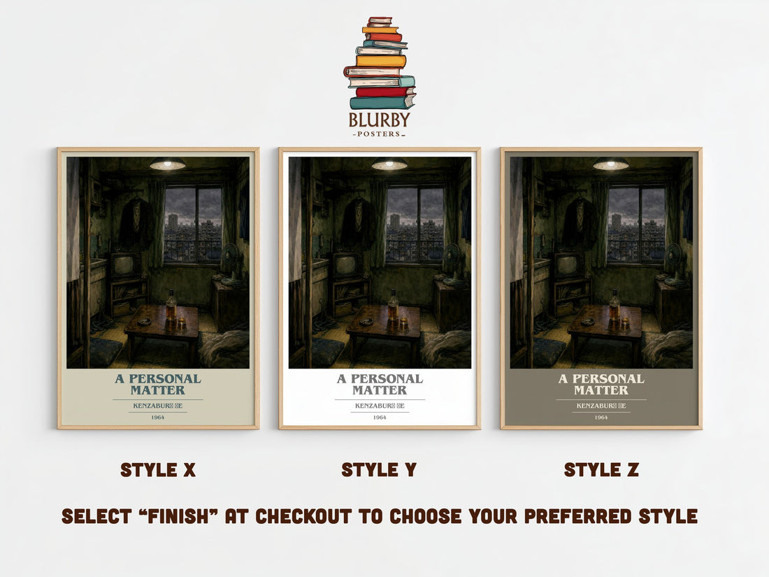 A Personal Matter book cover print framed by window – literary home decor