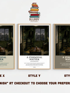 A Personal Matter bookish print framed by window – literary home decor
