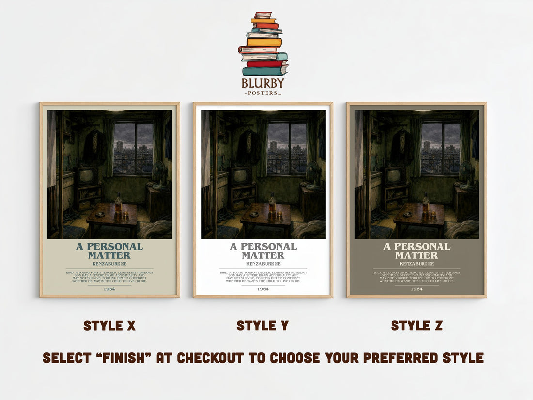 A Personal Matter bookish print framed by window – literary home decor