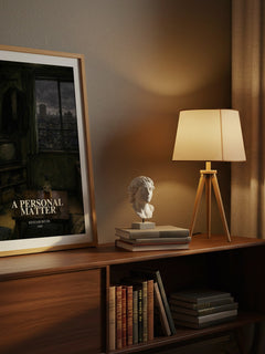 A Personal Matter watercolour print on bookshelf – Kenzaburō Ōe fan gift