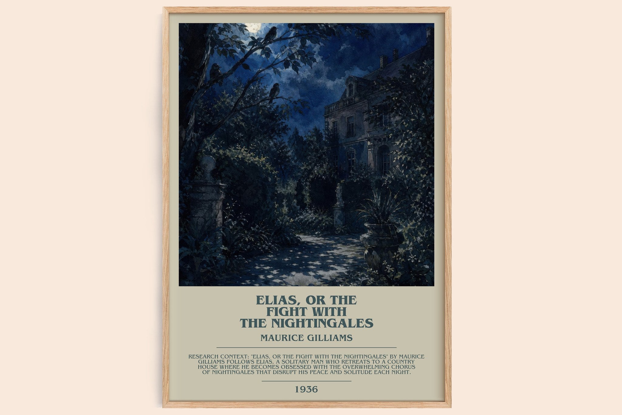 Elias, Or The Fight With The Nightingales Bookish Wall Art by Maurice Gilliams