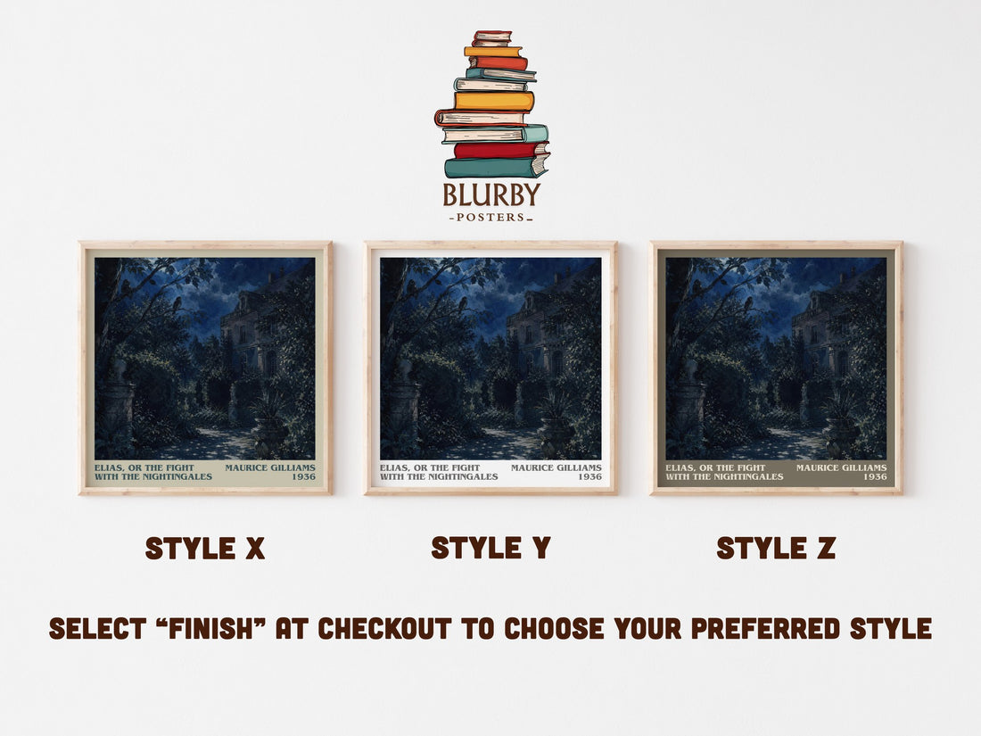 Elias, Or The Fight With The Nightingales literary print framed by window – literary home decor