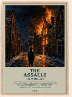 The Assault bookish book poster by Harry Mulisch – framed literary art print