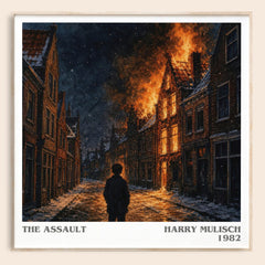 The Assault literary book poster by Harry Mulisch – framed literary art print