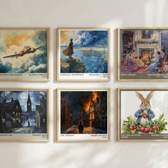 The Assault literary print in frame leaning in hallway – historical fiction wall art