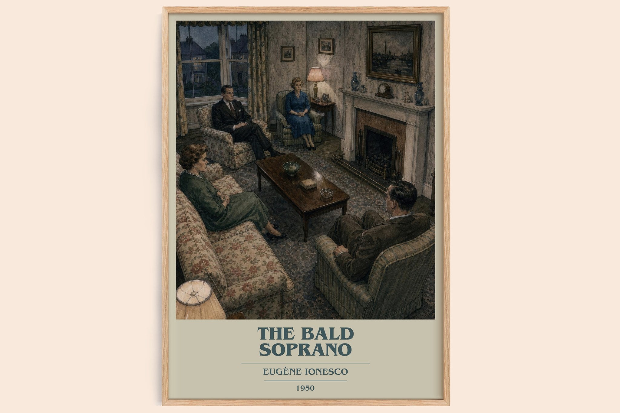The Bald Soprano Book Cover Poster by Eugène Ionesco