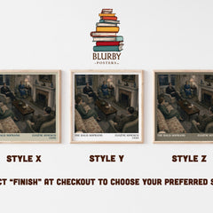 The Bald Soprano literary print framed by window – literary home decor
