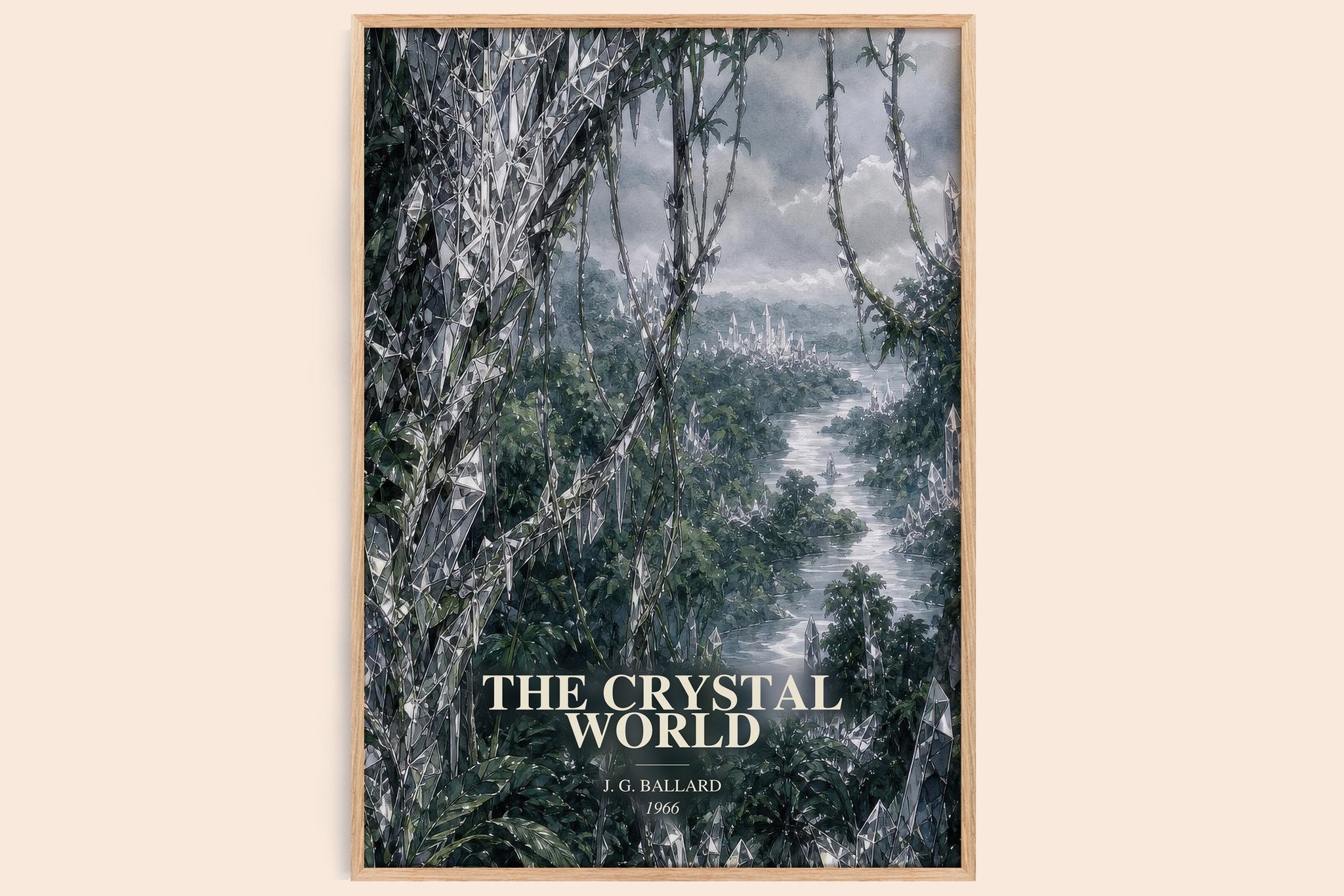 The Crystal World Book Watercolour Illustration by J. G. Ballard