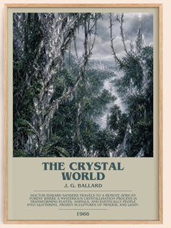 The Crystal World bookish book poster by J. G. Ballard – framed literary art print