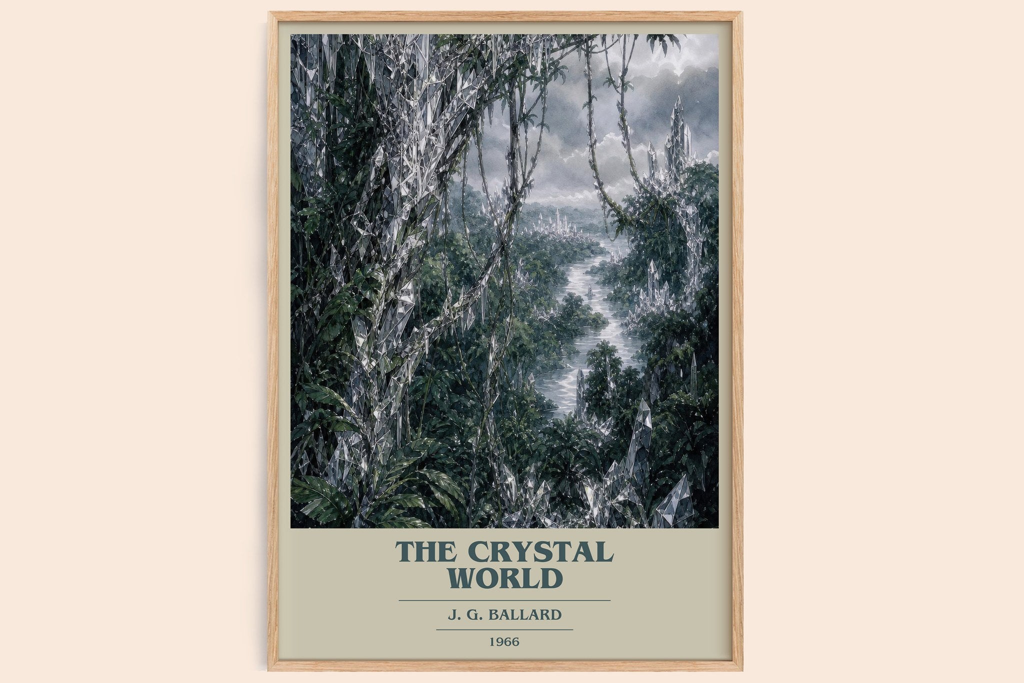The Crystal World Book Cover Poster by J. G. Ballard