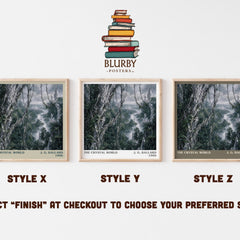 The Crystal World literary print framed by window – literary home decor