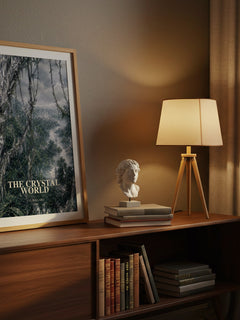 The Crystal World watercolour print on bookshelf – J. G. Ballard fan gift