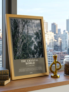 The Crystal World bookish poster colour and style options – J. G. Ballard book art