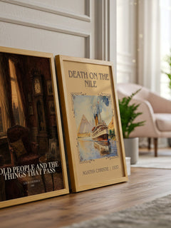 Old People And The Things That Pass watercolour print framed by window – literary home decor