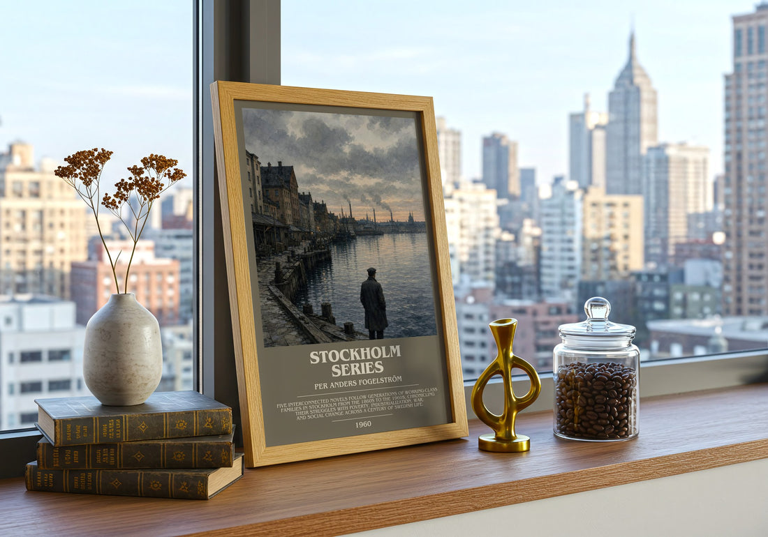 Stockholm series bookish poster colour and style options – Per Anders Fogelström book art