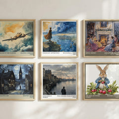 Stockholm series literary print in frame leaning in hallway – historical fiction wall art