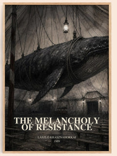 The Melancholy of Resistance watercolour book poster by László Krasznahorkai – framed literary art print