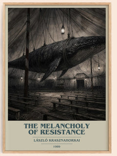 The Melancholy of Resistance book cover book poster by László Krasznahorkai – framed literary art print