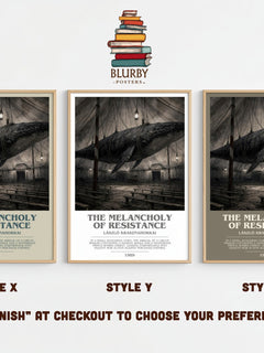 The Melancholy of Resistance bookish print framed by window – literary home decor